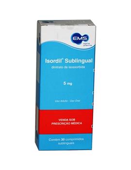 ISORDIL SL (DINITRATO ISOSSORBIDA) 5MG CX 30CPR