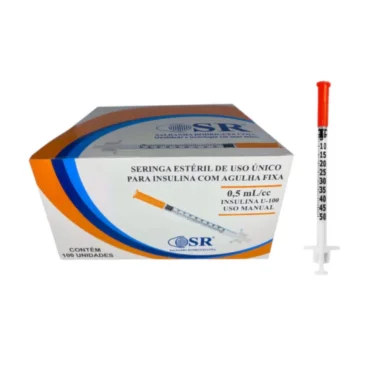 SERINGA 1ML LUER SLIP C/AGULHA 13X4